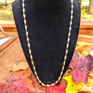 Italian twisted sterling silver necklace
